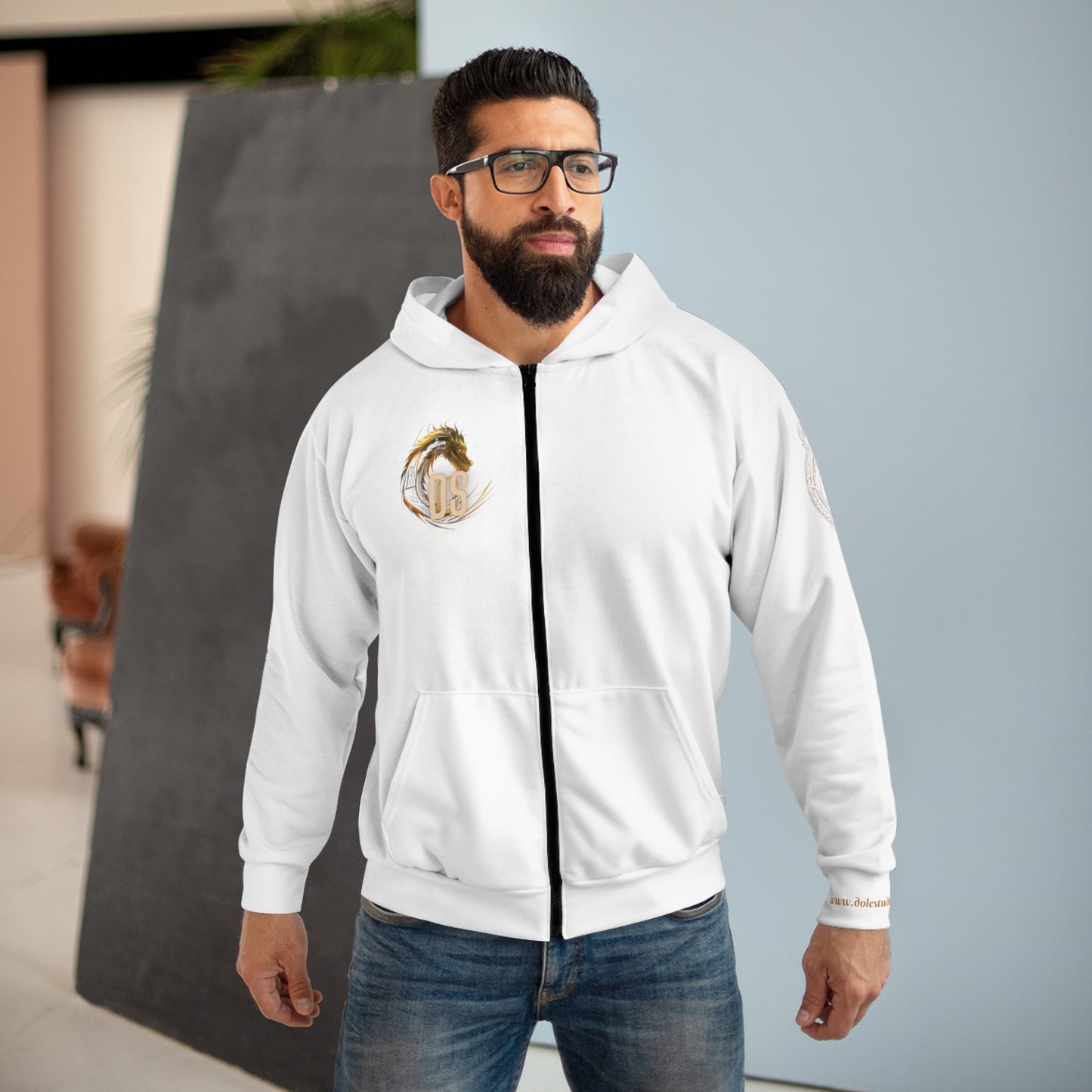DCS Essentials - Unisex Zip Hoodie (White)